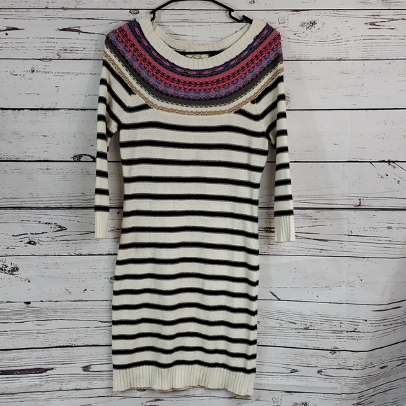 pink rose sweater dress